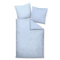 WENDEBETTWÄSCHE Giorgio Makosatin 135/200 cm  - Pastellblau/Weiß, KONVENTIONELL, Textil (135/200cm) - Janine