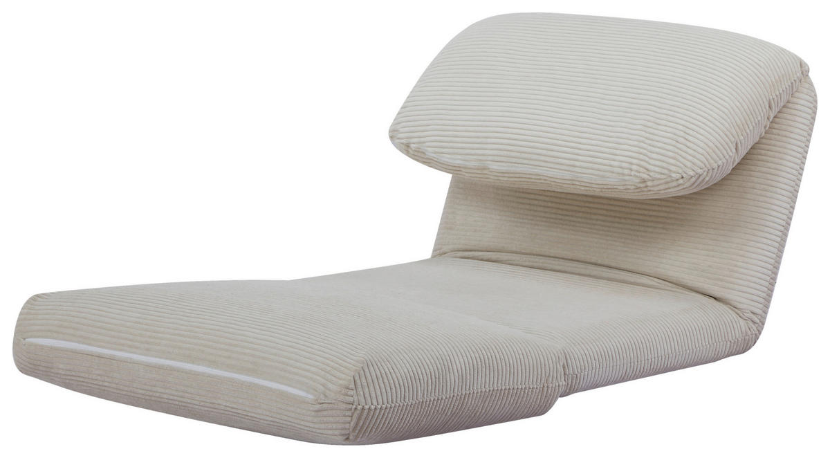 SCHLAFSESSEL in Cord Beige  - Beige, Design, Textil/Metall (82/58/78cm) - Livetastic