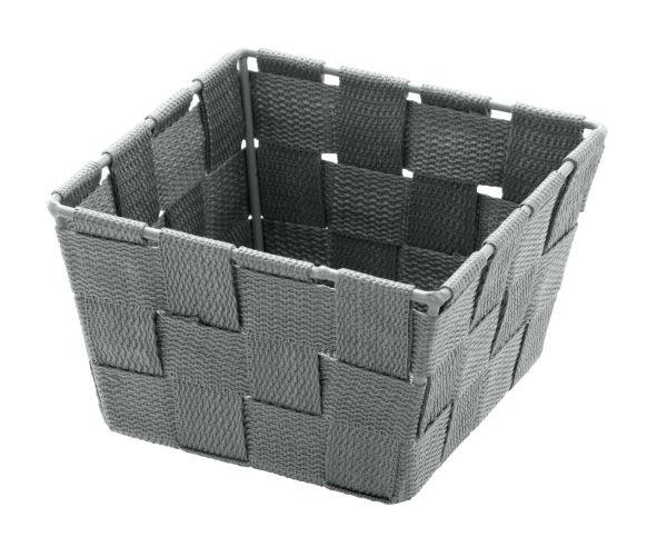 KOŠÍK sivá - sivá, Basics, plast (14/14/9cm)