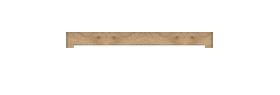 STENSKA POLICA - barve hrasta/bela, Design, leseni material (180/18/22cm) - Hom`in