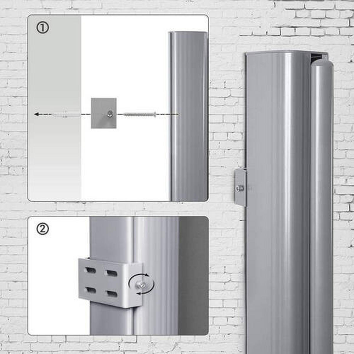 MARKISE - Grau, Basics, Textil/Metall (350/200cm) - Modante