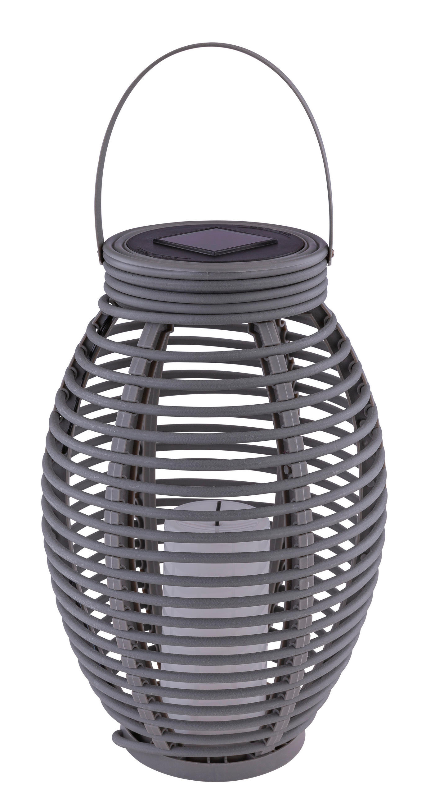 SOLARLEUCHTE 18,5/35 cm   - Grau, Basics, Kunststoff (18,5/35cm) - Globo
