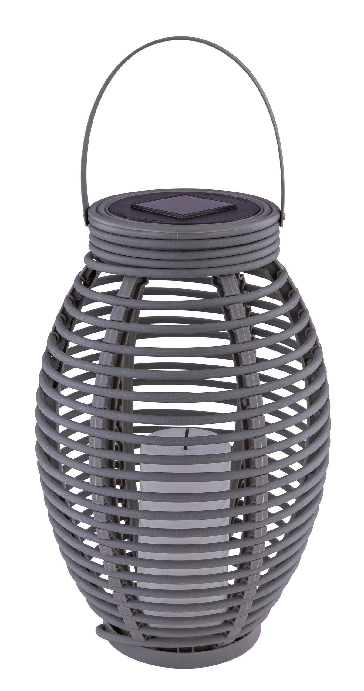 SOLCELLSLAMPA - grå, Basics, plast (18,5/35cm) - Globo