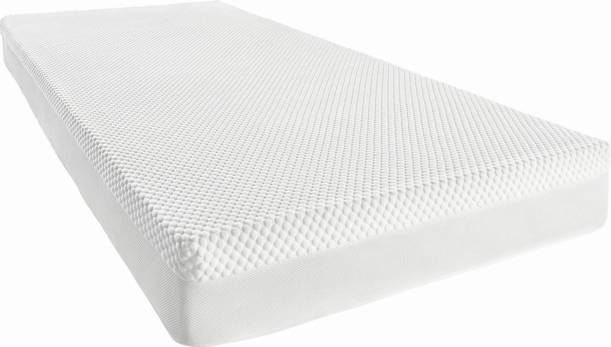 KALTSCHAUMMATRATZE 90/220 cm Höhe ca. 20 cm  - Weiß, Basics, Textil (90/220cm) - Novel