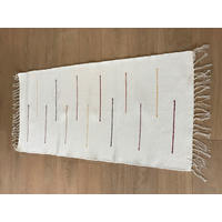 KÉZI SZÖVÉSŰ SZŐNYEG   - piros/fehér, Basics, textil (70/200cm)