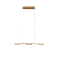 LED-PENDELLEUCHTE 102/10,5/150 cm    - Weiss/Messingfarben, Design, Glas/Metall (102/10,5/150cm) - Trio Leuchten