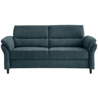 3-SITZER-SOFA in Mikrofaser Blau  - Blau/Schwarz, Modern, Holz/Textil (192/90/89cm) - Livetastic