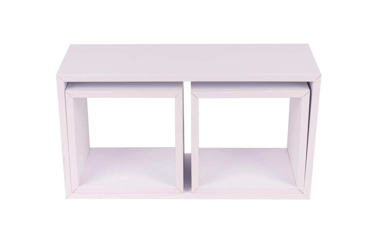 WANDREGAL  - Weiß, Basics, Holzwerkstoff (42/19/19/23/19/19/15/15/15cm)