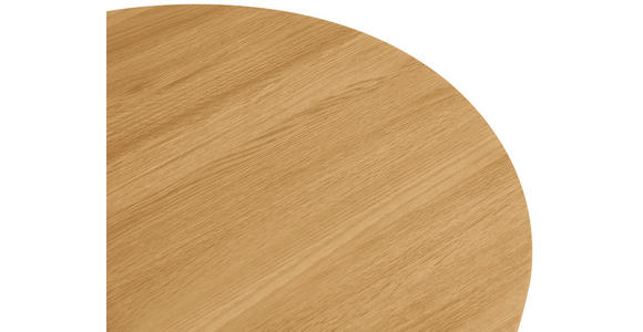 COUCHTISCH Eiche furniert, massiv 80/80/39 cm rund Eichefarben  - Eichefarben, Design, Holz/Holzwerkstoff (80/80/39cm) - Carryhome
