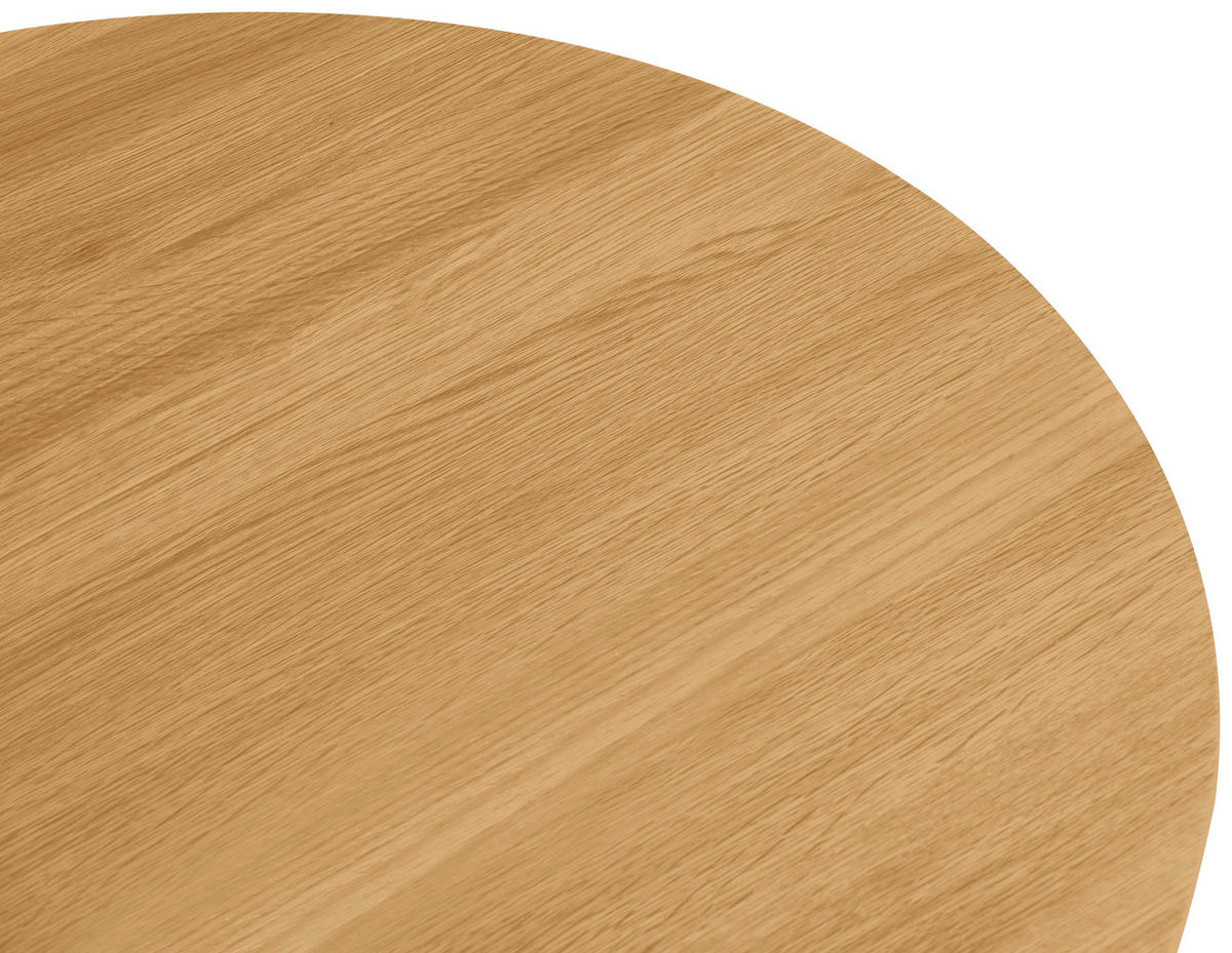 COUCHTISCH Eiche furniert, massiv 80/80/39 cm rund Eichefarben  - Eichefarben, Design, Holz/Holzwerkstoff (80/80/39cm) - Carryhome