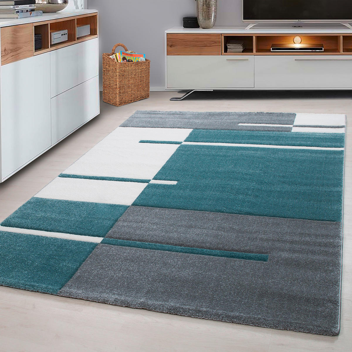 FLATVÄVD MATTA 280/370 cm Hawaii  - blå, Basics, textil (280/370cm) - Novel