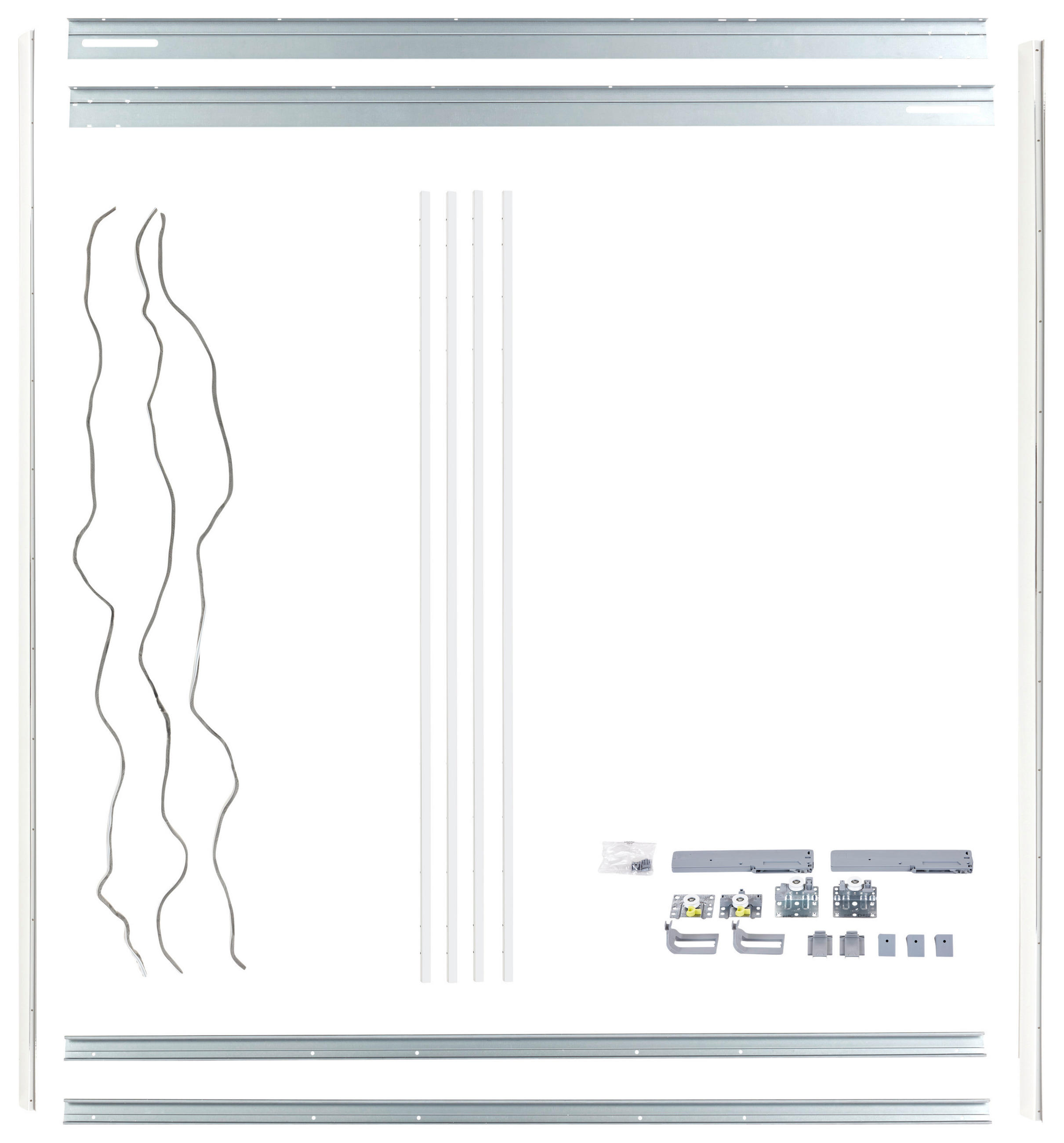 MONTAGEPAKET   - Chromfarben, Konventionell, Kunststoff/Metall (180/242cm) - Hom`in
