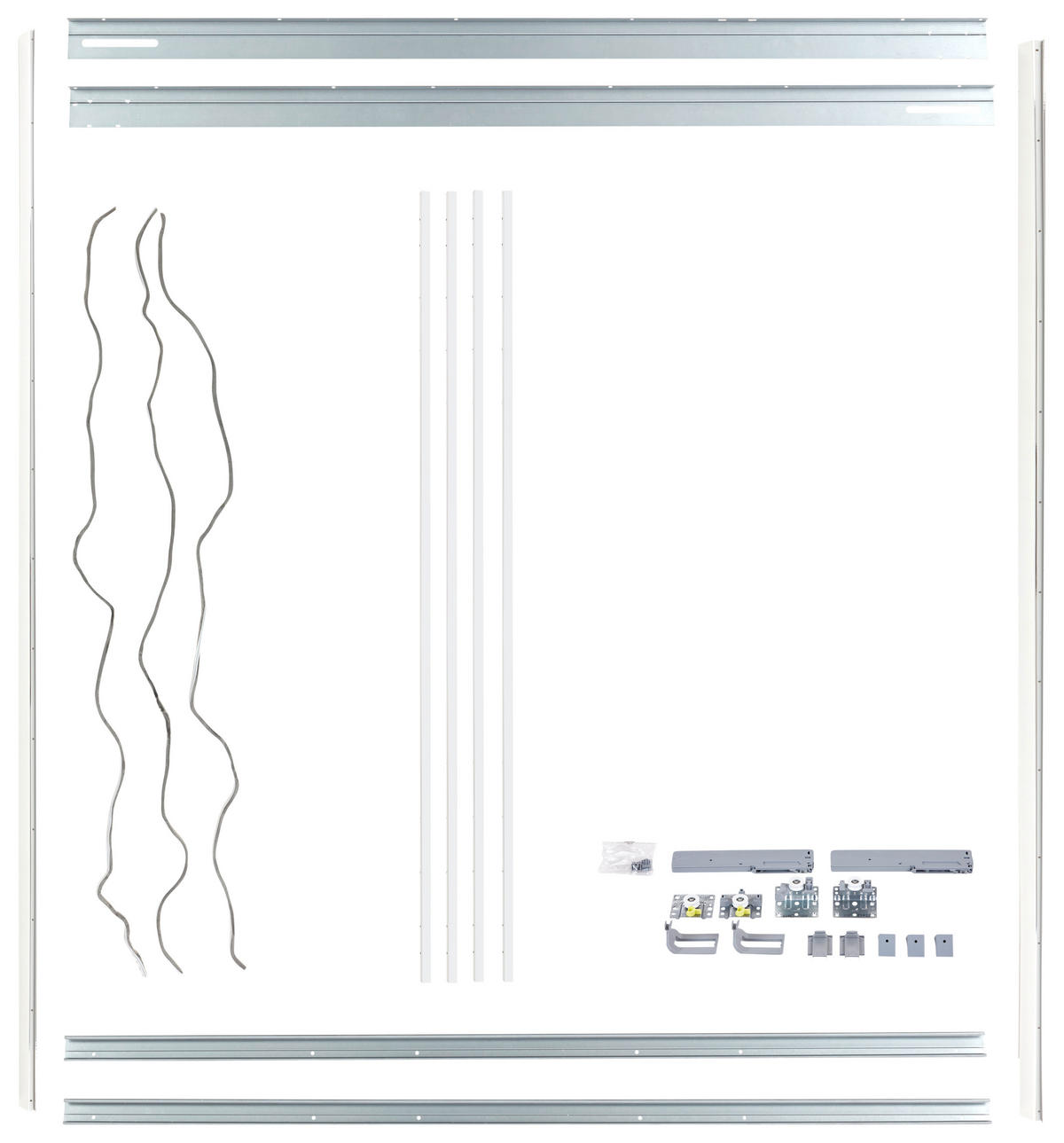 MONTAGEPAKET   - Chromfarben, Konventionell, Kunststoff/Metall (180/242cm) - Hom`in