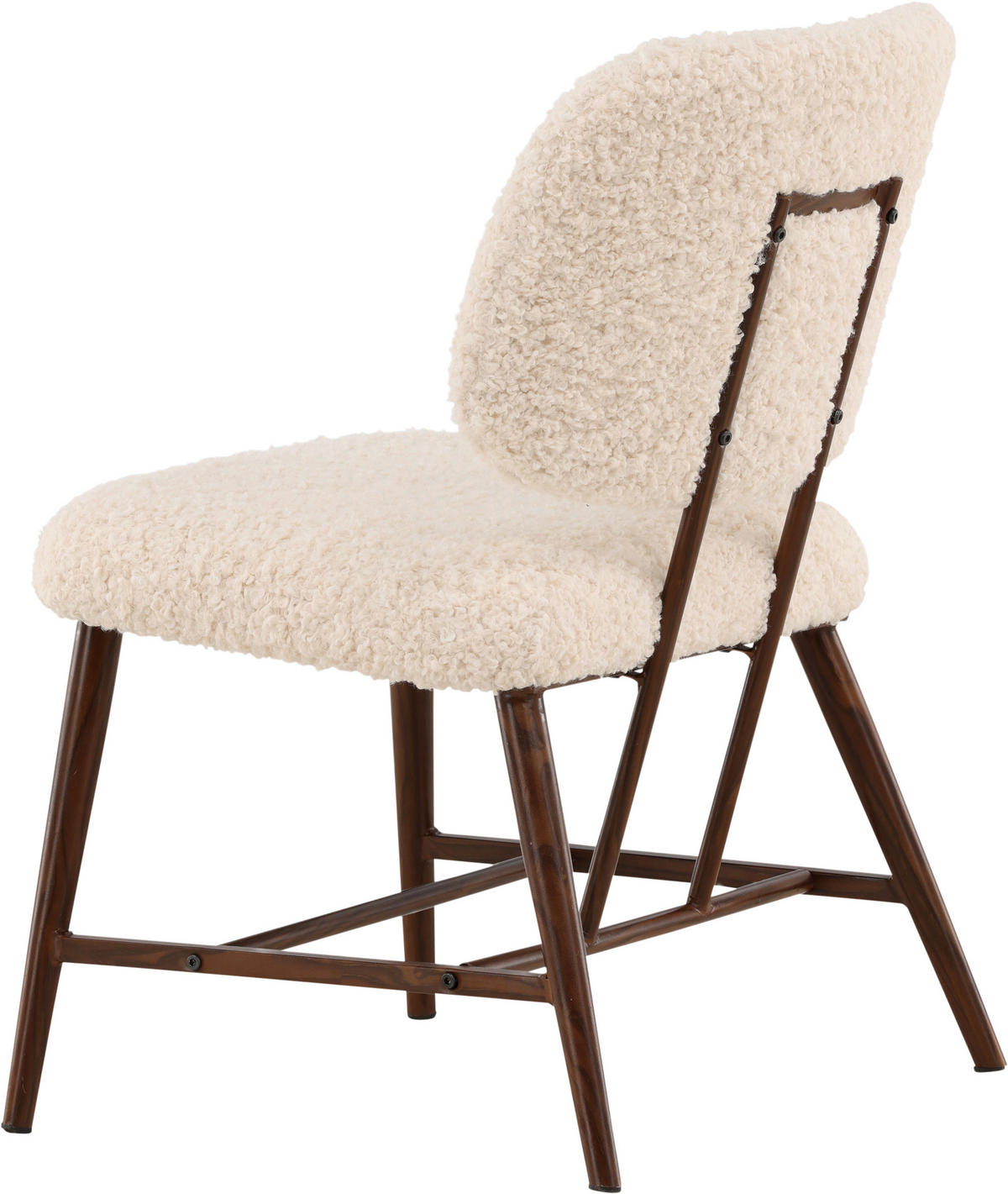 FÅTÖLJ i metall, textil vit  - vit, Design, metall/textil (58/84/62cm) - Livetastic