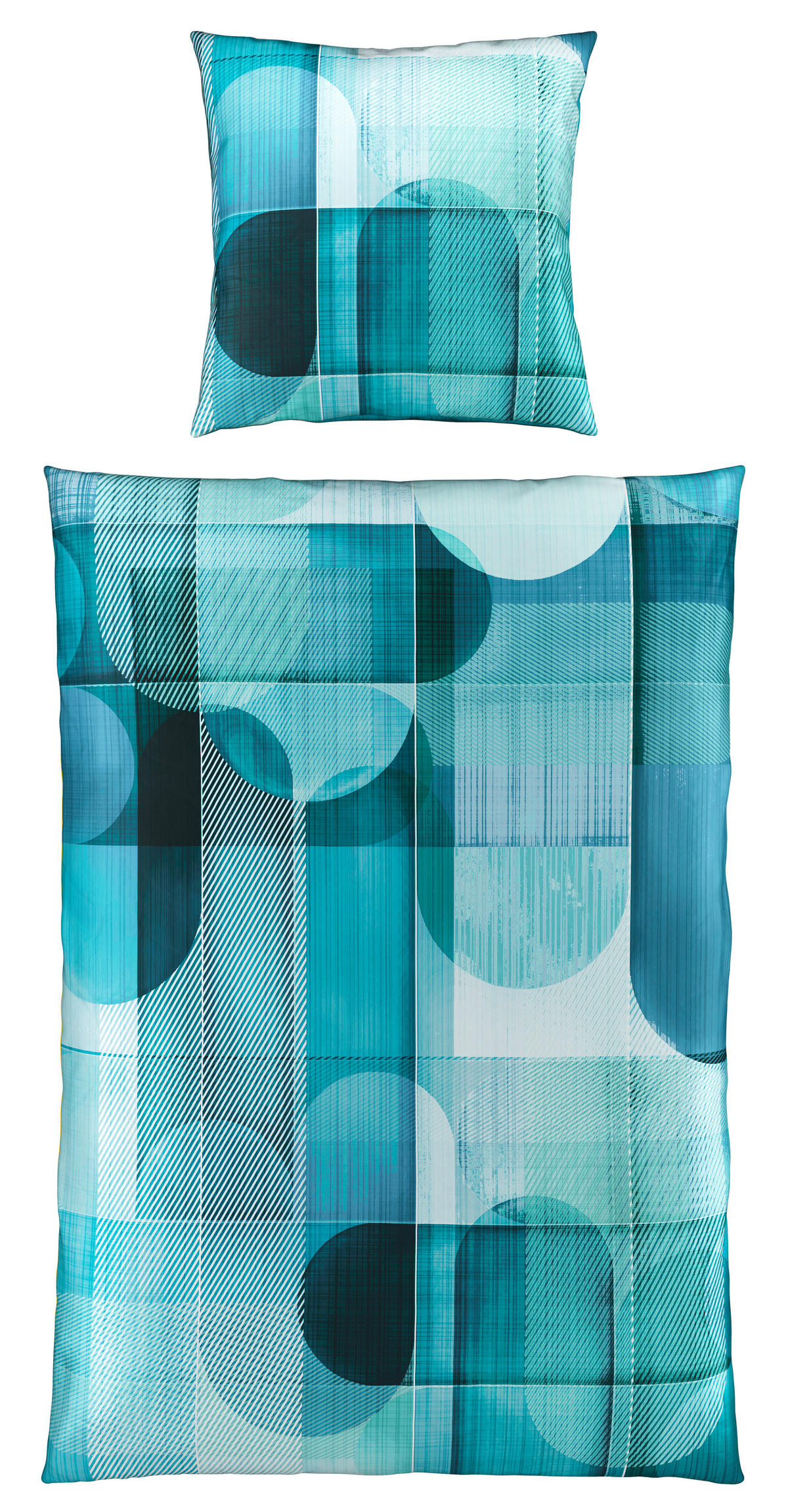 WENDEBETTWÄSCHE Satin 155/220 cm  - Petrol, Design, Textil (155/220cm) - Esposa