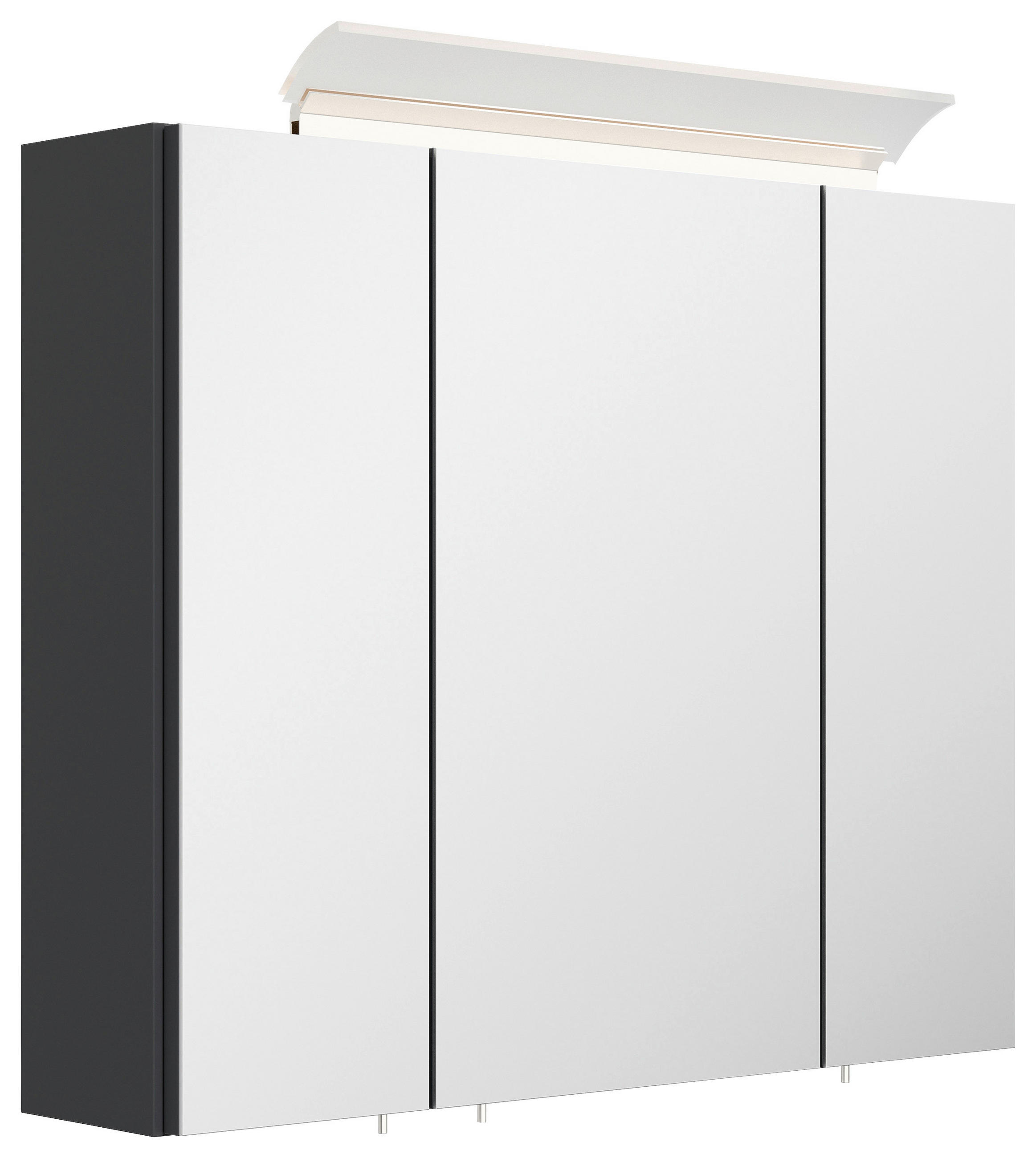 SPIEGELSCHRANK 75/62/17 cm  - Graphitfarben, MODERN, Glas/Holzwerkstoff (75/62/17cm) - MID.YOU