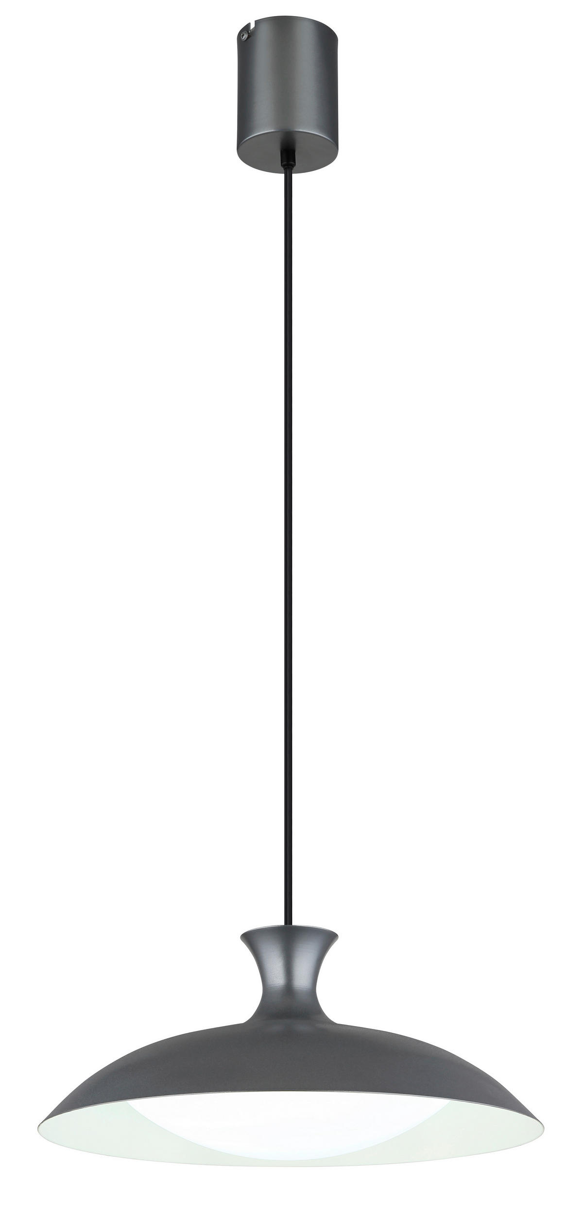 LED-HÄNGELEUCHTE 40/150 cm  - Opal/Schwarz, KONVENTIONELL, Kunststoff/Metall (40/150cm) - Globo