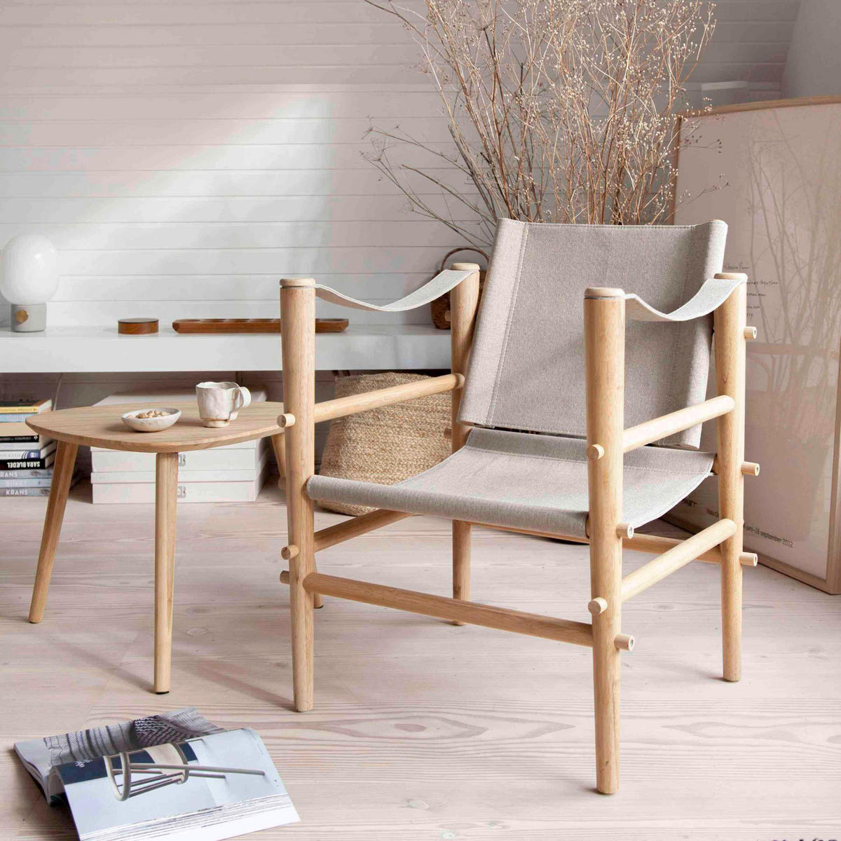 LOUNGESESSEL  - Beige/Naturfarben, Design, Holz (59/79/61cm) - MID.YOU