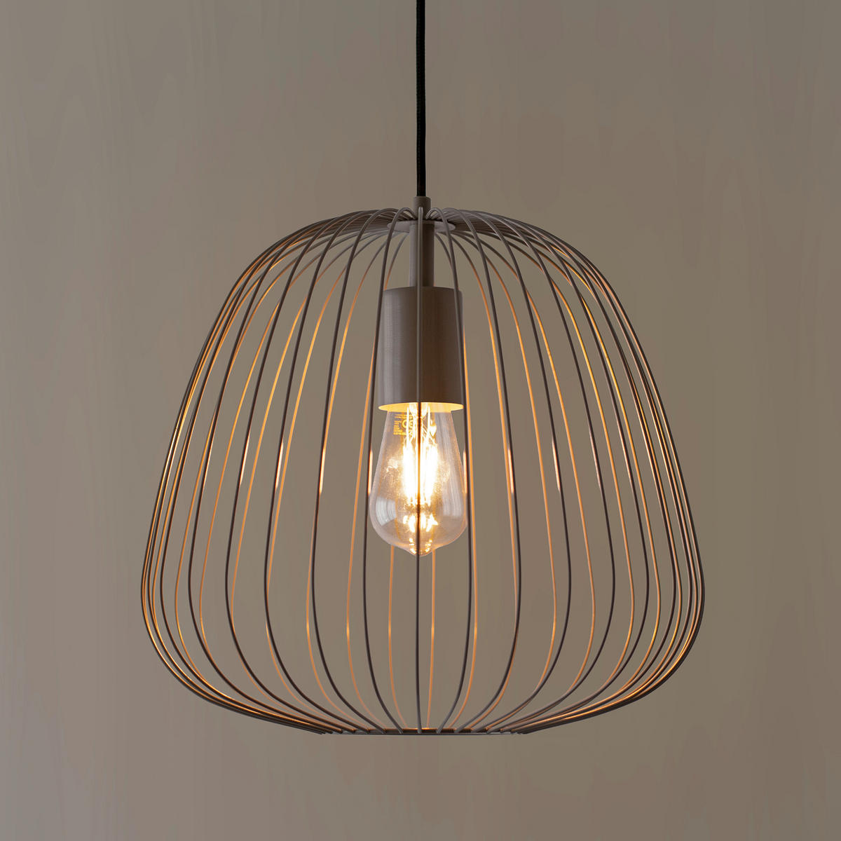 HÄNGELEUCHTE 36/36/110 cm  - Greige, Trend, Metall (36/36/110cm)