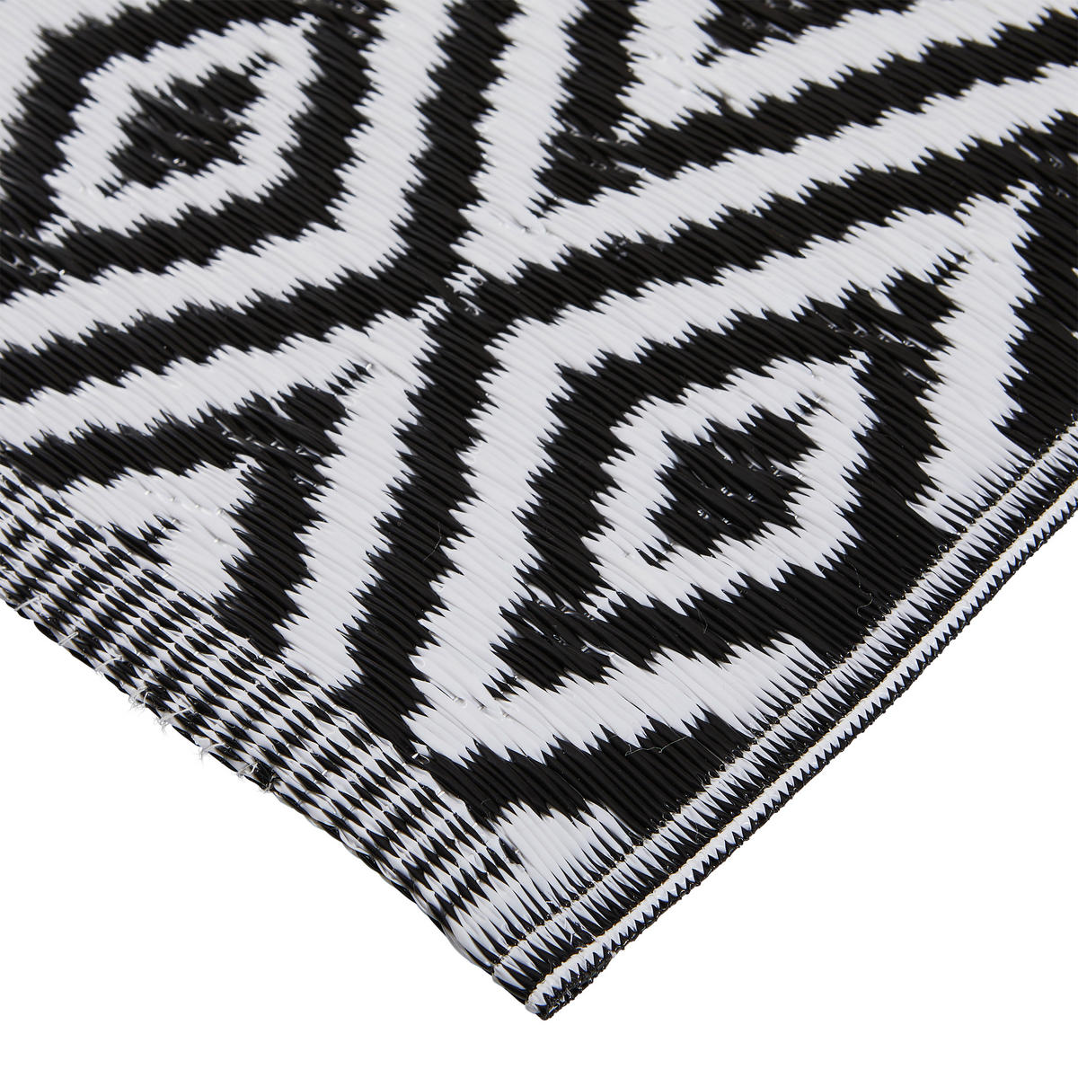 OUTDOORTEPPICH 160/230 cm Ibiza Schwarz, Weiß  - Schwarz/Weiß, Trend, Textil (160/230cm) - Boxxx