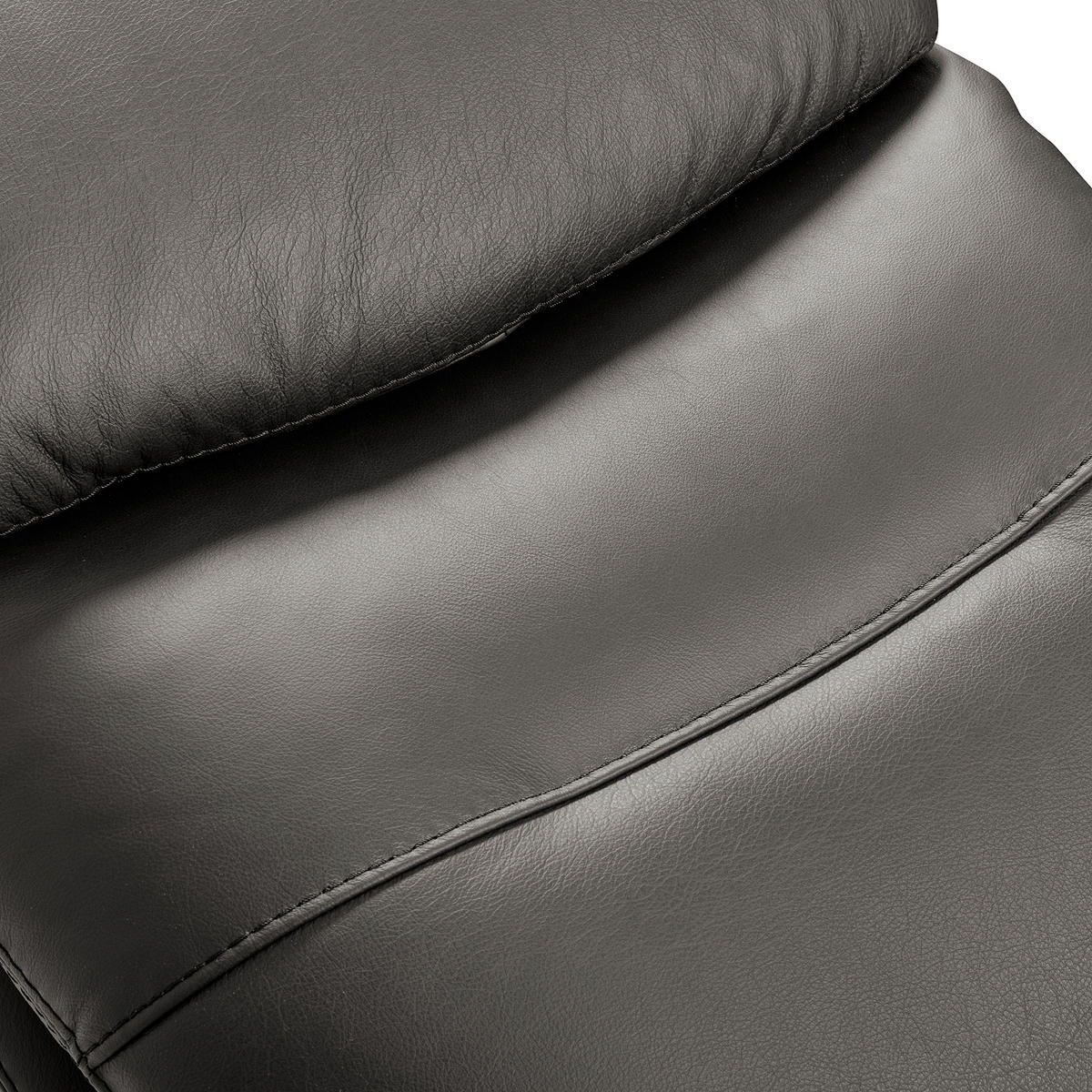 RELAXSESSEL in Leder Anthrazit  - Anthrazit/Schwarz, Design, Leder/Metall (77/107/88cm) - Livetastic
