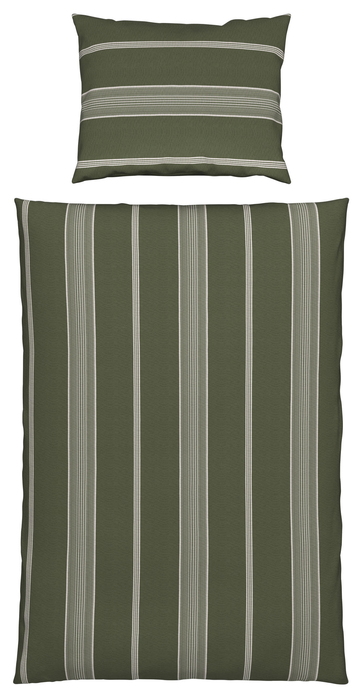 BETTWÄSCHE 2-teilig REMSA Flanell 140/220 cm  - Grün, KONVENTIONELL, Textil (140/220cm) - Esposa