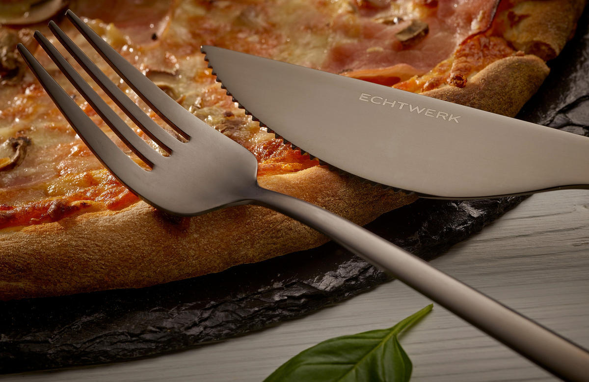 PRÍBOR NA PIZZU ušľachtilá oceľ,  - čierna, Basics, kov (23cm) - Echtwerk