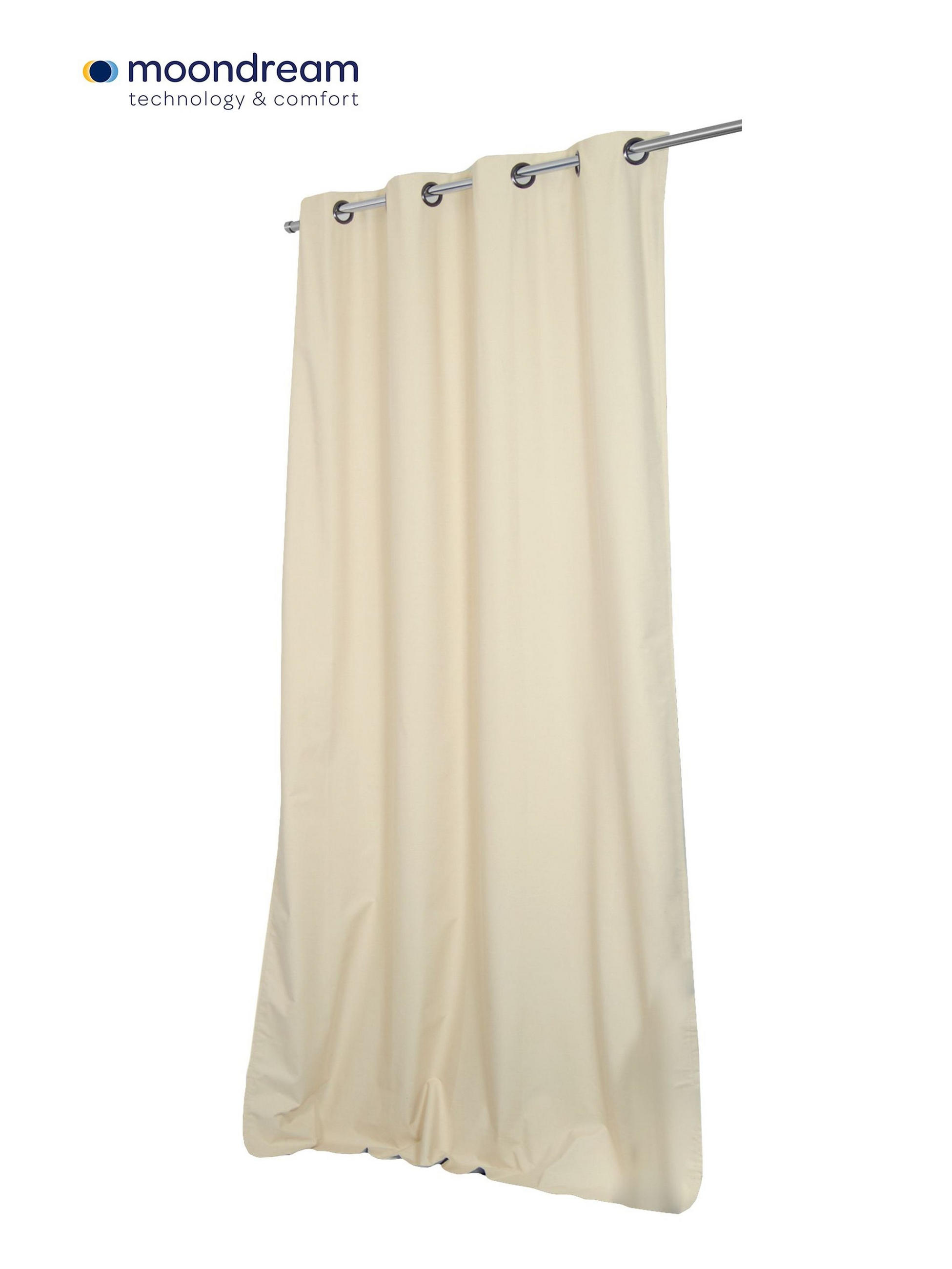 VERDUNKELUNGSVORHANG black-out (lichtundurchlässig)  - Beige, Basics, Textil (135/250cm)