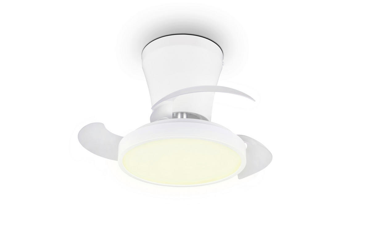 DECKENVENTILATOR - Klar/Weiß, Design, Kunststoff/Metall (30/2cm)