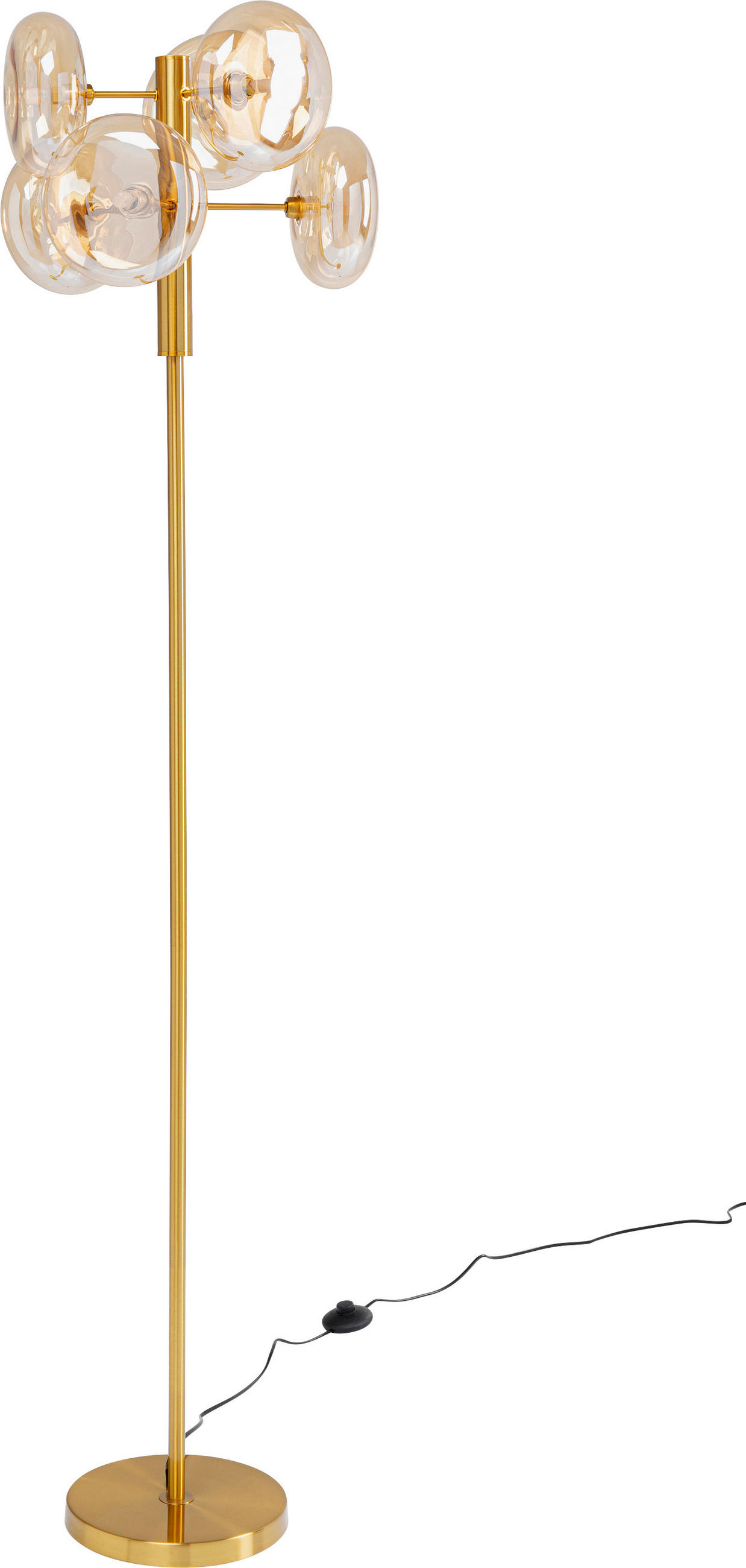 STEHLEUCHTE 43/163/43 cm - Bronzefarben, MODERN, Glas/Metall (43/163/43cm) - Kare-Design
