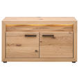 GARDEROBENBANK  in 99,6/57,4/40 cm  - Eichefarben/Schwarz, KONVENTIONELL, Holz/Metall (99,6/57,4/40cm) - Linea Natura