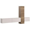 WOHNWAND  in Eichefarben, Hellgrau  282/160/37 cm  - Eichefarben/Hellgrau, Design, Holzwerkstoff (282/160/37cm) - Celina Home