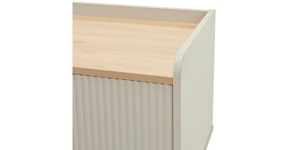 LOWBOARD SNOW 180/54/40 cm  Beimöbel erhältlich, stehend  - Eichefarben/Hellgrau, Design, Holzwerkstoff/Metall (180/54/40cm) - Xora