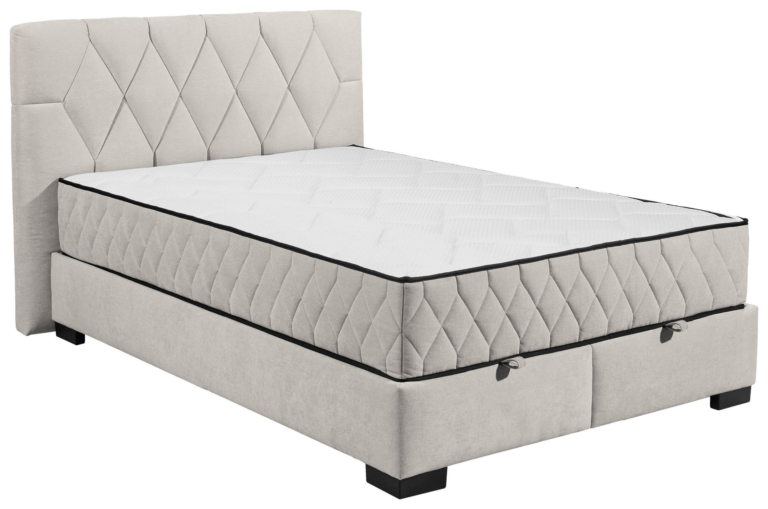 BOXBETT 140/200 cm  in Beige  - Beige/Schwarz, MODERN, Holzwerkstoff/Kunststoff (140/200cm) - MID.YOU