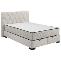 AMERICKÁ POSTEL, 140/200 cm, béžová - černá/béžová, Moderní, kompozitní dřevo/textil (140/200cm) - MID.YOU