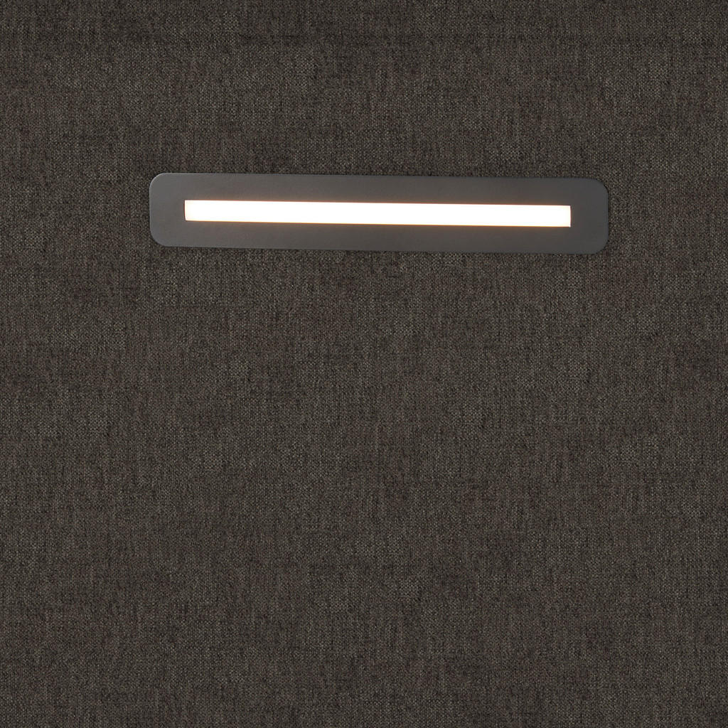 Thumbnail - Moderano Boxbett, Graubraun, Textil, Eiche, massiv, H2, Höhe ca. 15 cm, 120x200 cm, Bettkasten, Matratze, gepolstertes K...