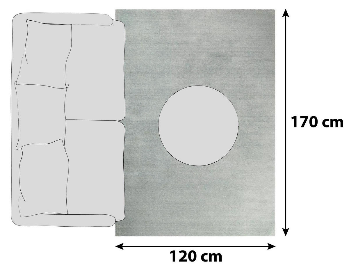 HOCHFLORTEPPICH 120/170 cm Loft Hellgrün  - Hellgrün, Basics, Textil (120/170cm) - Esprit