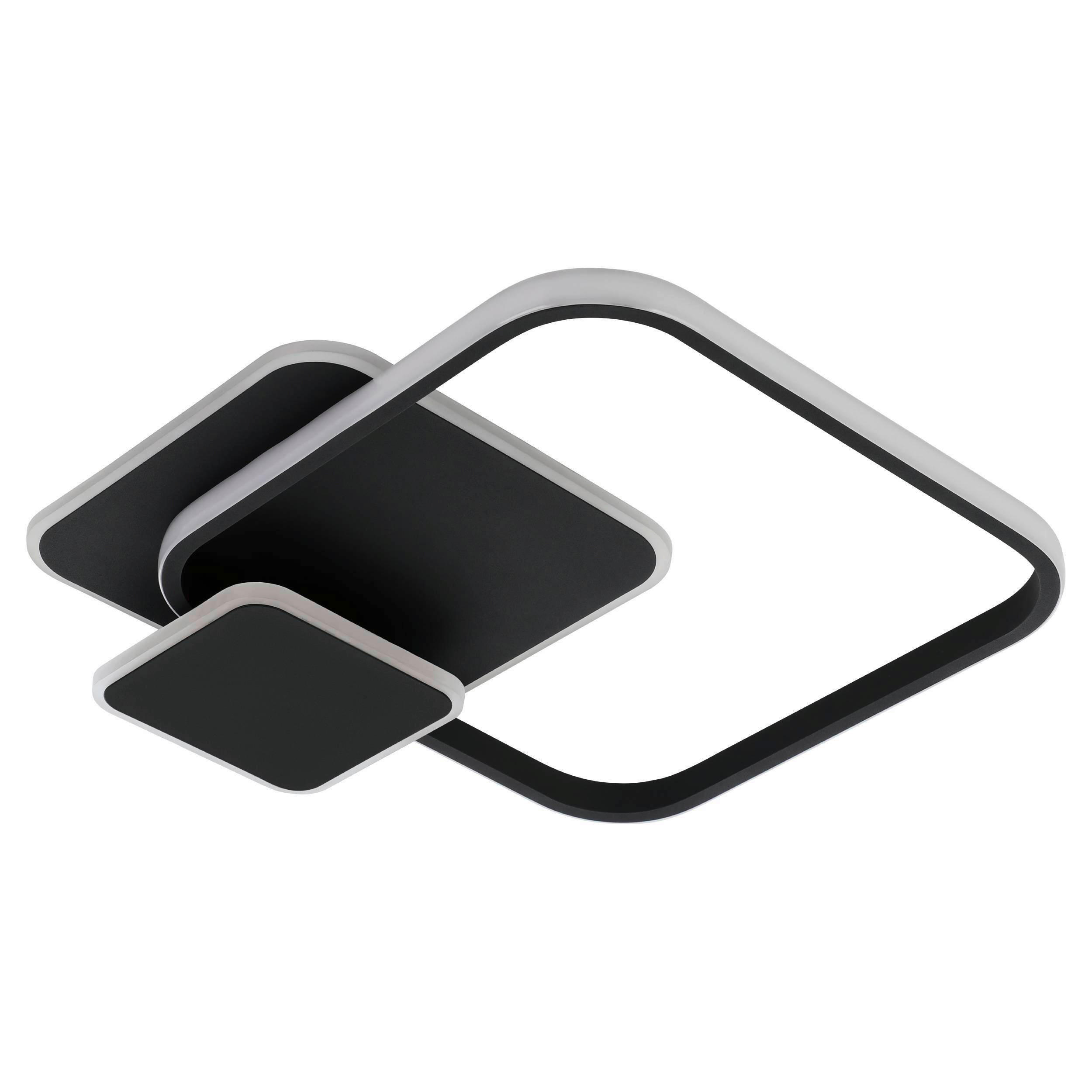 LED-DECKENLEUCHTE 45/40,5/6 cm   - Schwarz/Weiß, Design, Kunststoff/Metall (45/40,5/6cm) - Eglo