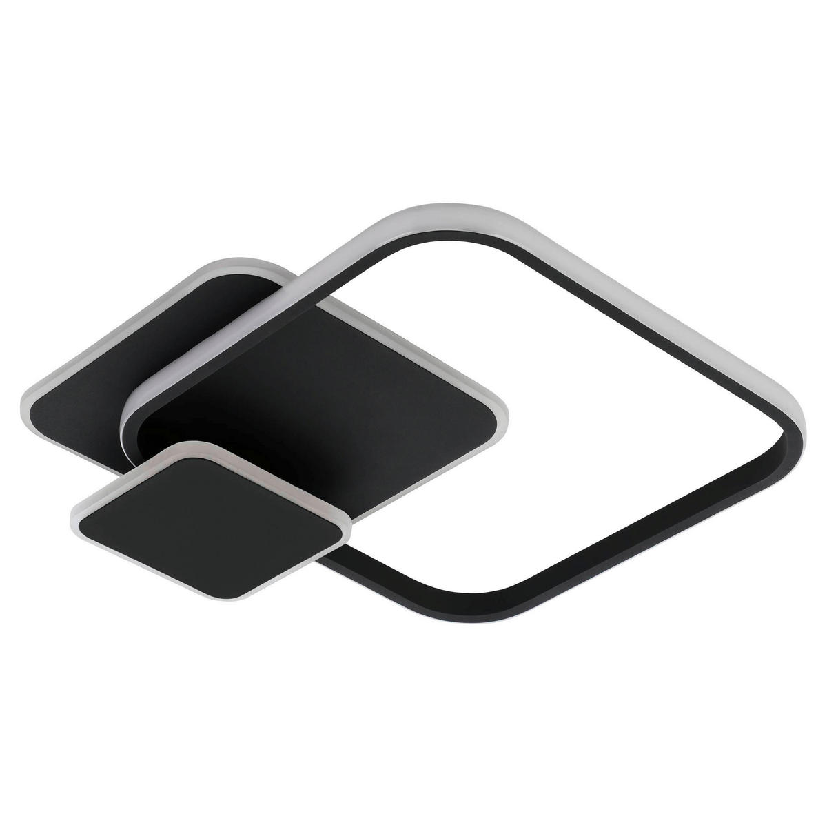 LED-DECKENLEUCHTE 45/40,5/6 cm   - Schwarz/Weiß, Design, Kunststoff/Metall (45/40,5/6cm) - Eglo