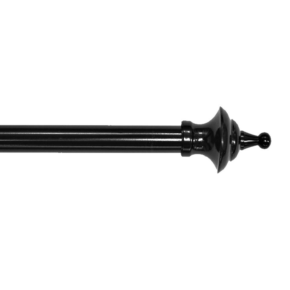 GARDINSTÅNGSET 120-210 cm  - svart, Basics, metall (120-210cm)