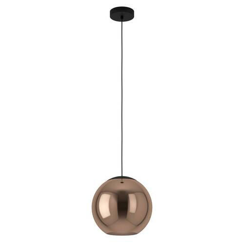 SVJETILJKA VISEĆA  30/150 cm      Cordoba  - bakrenaste boje/crna, Trend, staklo/metal (30/150cm)