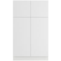 WÄSCHESCHRANK 120/206,2/58 cm  in Weiß  - Weiß, Basics, Holzwerkstoff (120/206,2/58cm) - Impuls