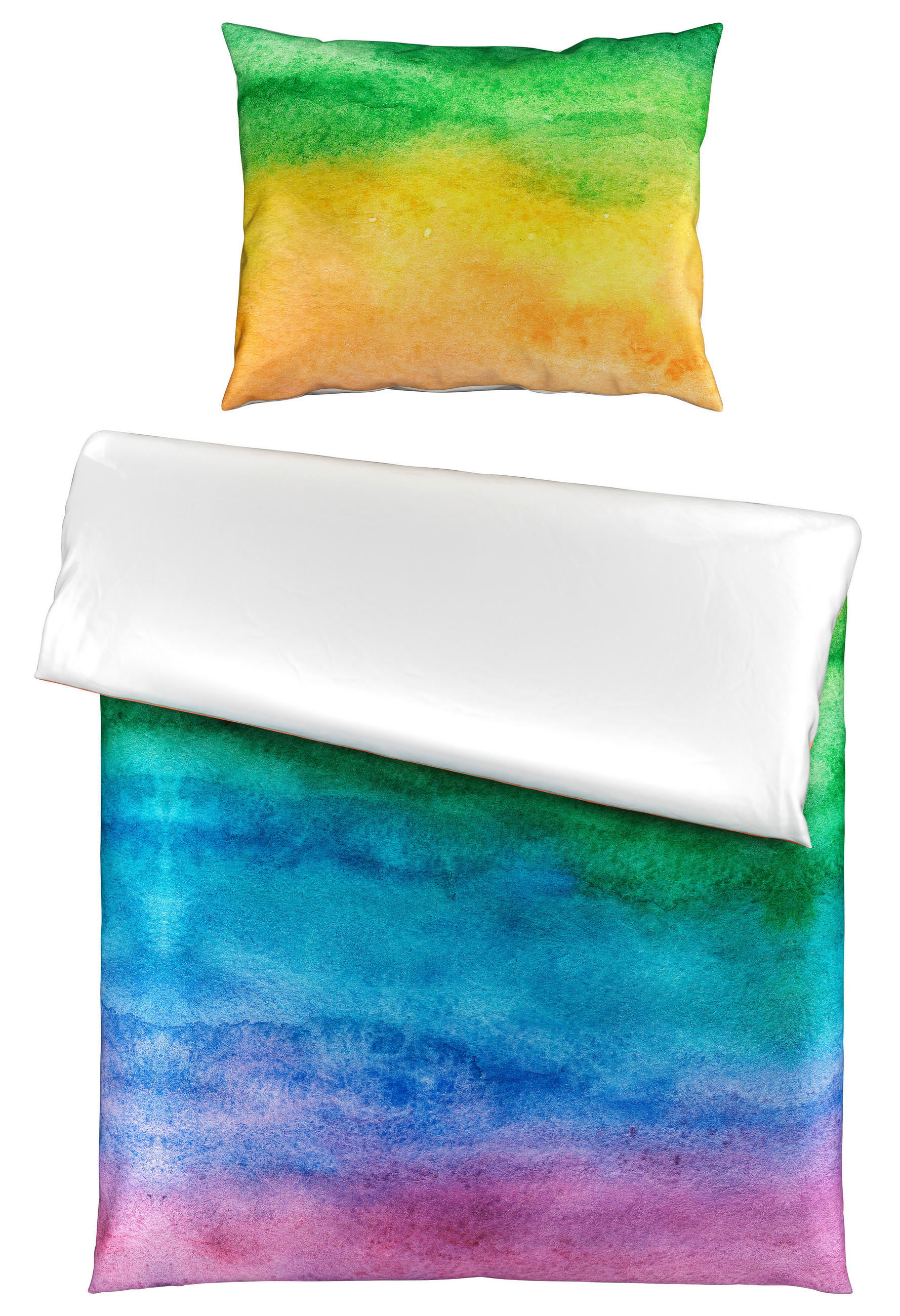 POSTELJINA SA DVA LICA RAINBOW 140/200 cm saten višebojna  - višebojna, Konvencionalno, tekstil (140/200cm) - Esposa