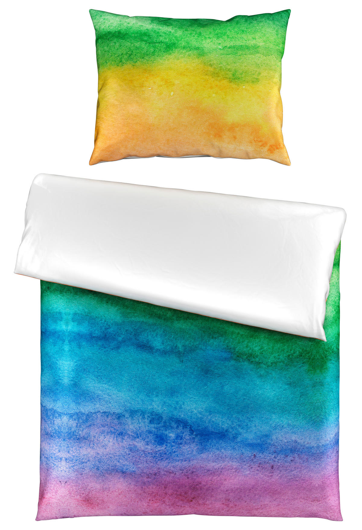 POSTELJINA SA DVA LICA RAINBOW 140/200 cm saten višebojna  - višebojna, Konvencionalno, tekstil (140/200cm) - Esposa