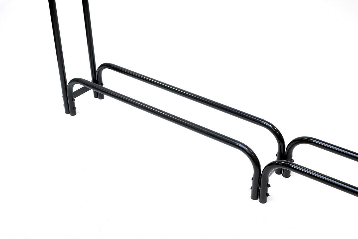 KAMINHOLZREGAL 25/118/244 cm  Metall  - Schwarz, Basics, Metall (25/118/244cm)