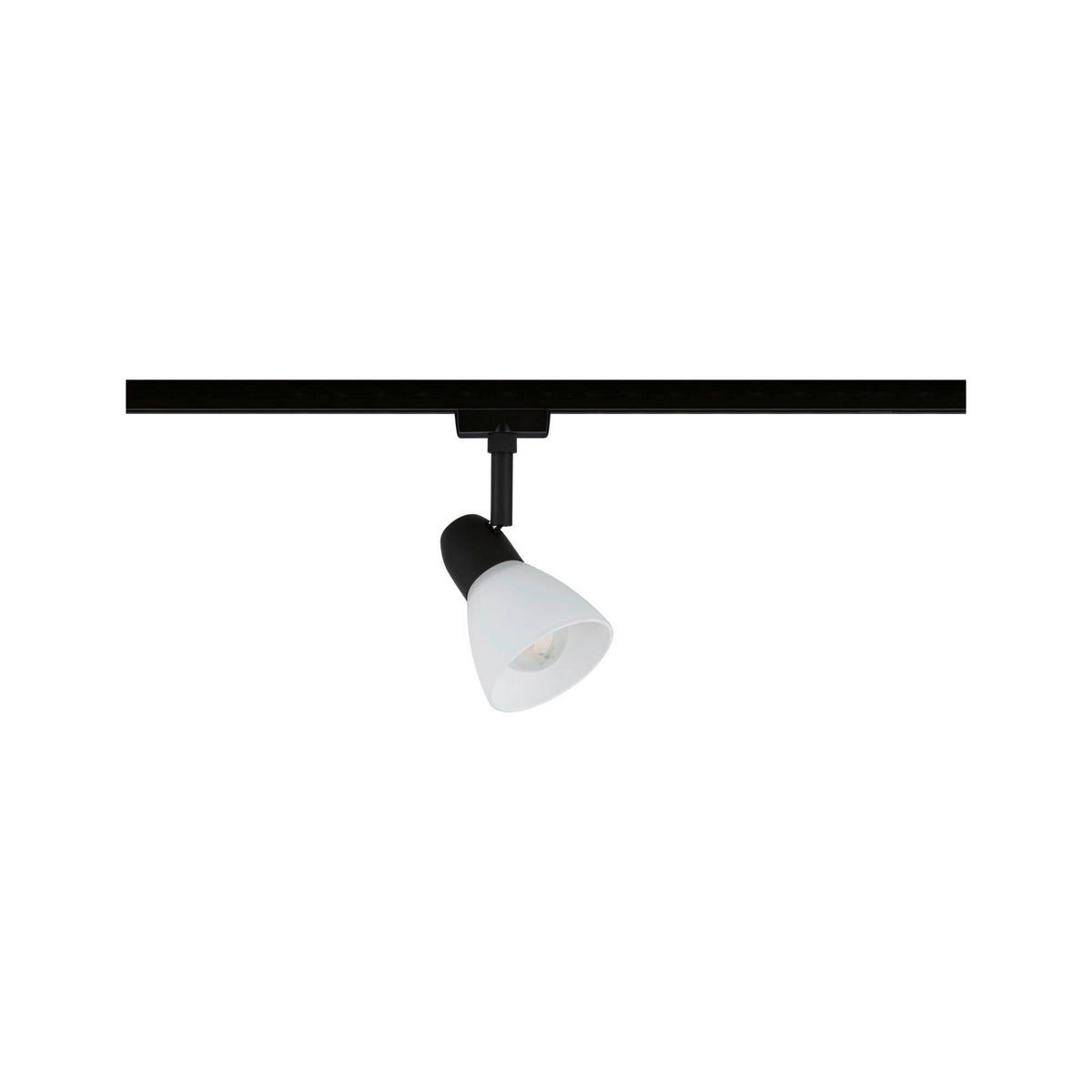 SCHIENENSYSTEM-STRAHLER - Opal/Schwarz, Design, Glas/Metall (8,3/14,8cm) - Paulmann