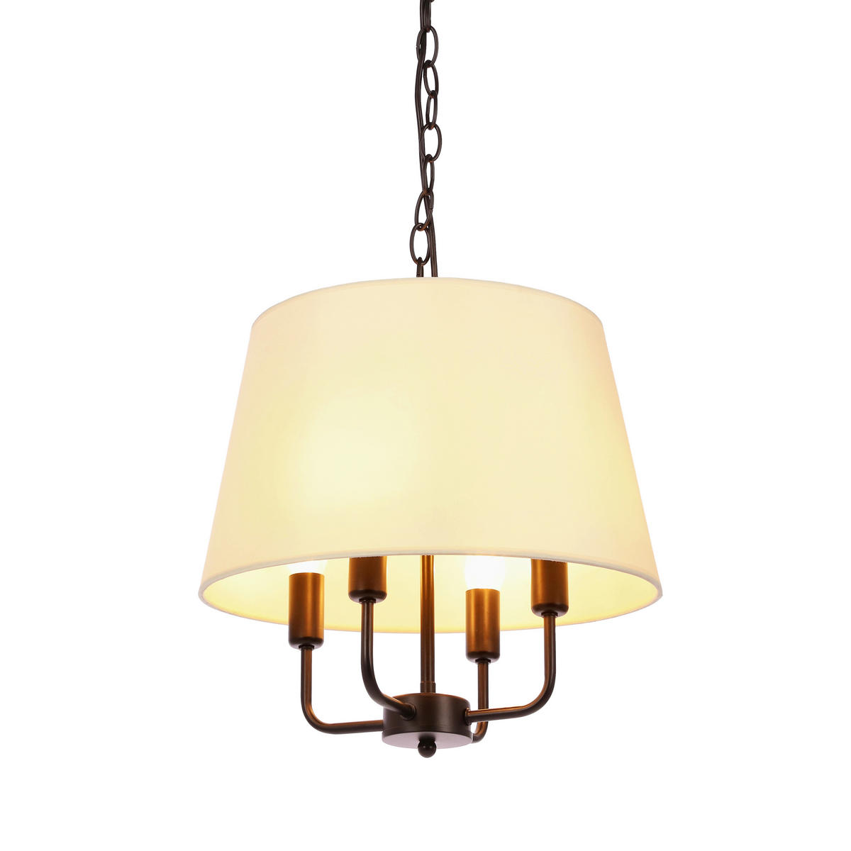 PENDELLEUCHTE 37,5/37,5/110 cm  - Goldfarben/Schwarz, KONVENTIONELL, Metall (37,5/37,5/110cm)