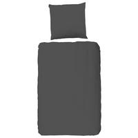 BETTWÄSCHE Uni Anthracite Renforcé 135/200 cm  - Anthrazit, Basics, Textil (135/200cm)