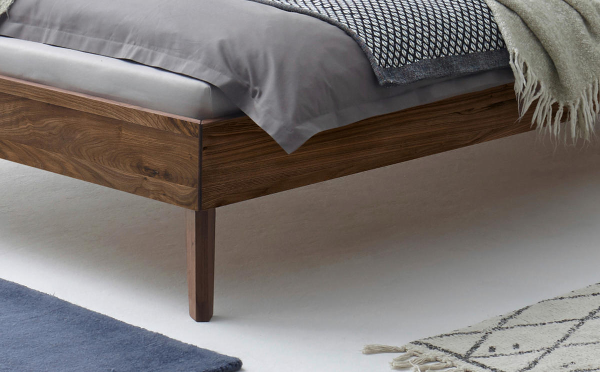BETT 160/200 cm  in Nussbaumfarben  - Nussbaumfarben, Natur, Holz (160/200cm) - Hasena