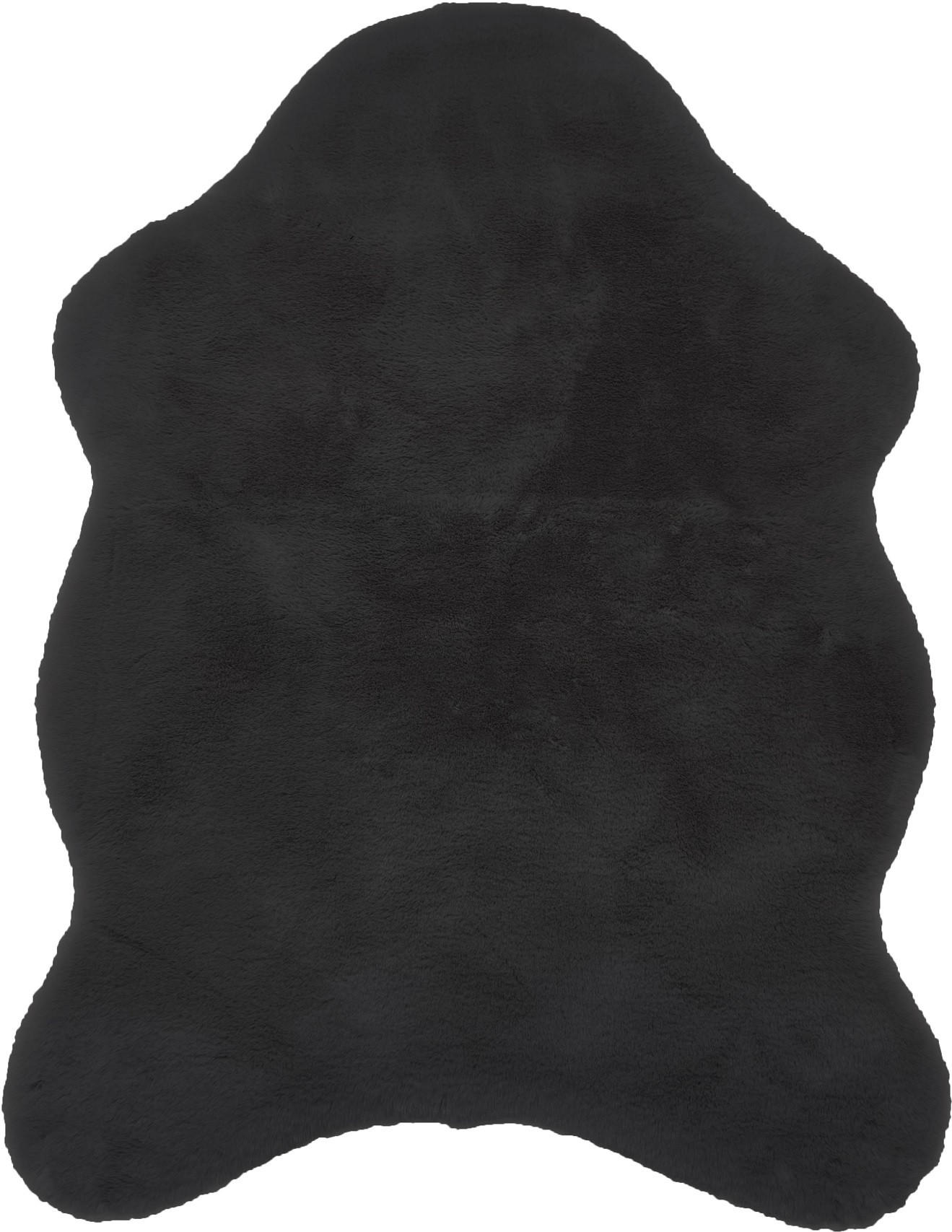 KUNSTFELL 60/90 cm Schwarz  - Schwarz, KONVENTIONELL, Textil (60/90cm) - Novel
